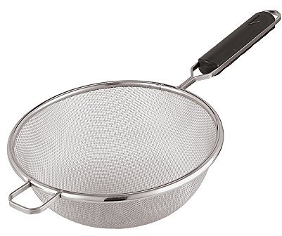 Paderno 12622-20 Colino a Rete – Scolapasta con manico Abs antiscottatura, ideale per filtrare, scolare e setacciare, rete in acciaio Inox, diametro 20 cm