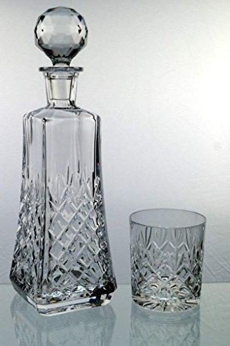 Set di 6 bicchieri da whisky + caraffa in cristallo whisky, caraffa in cristallo al piombo