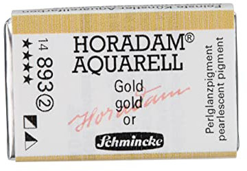 Schmincke – HORADAM® AQUARELL - feinste Künstler-Aquarellfarben, 893 Gold, 14 893 043, 1/1 Näpfchen