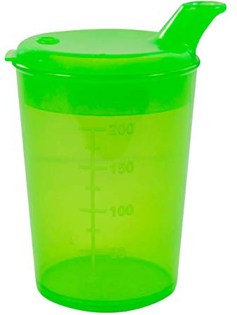 Medi-Inn Schnabelbecher Schabeltasse Trinkbecher 250 ml (Farbe: grün, Öffnung: 12x10 mm)