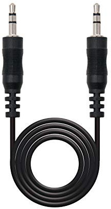 NanoCable 10.24.0101 - Cavo audio stereo, JACK 3.5/M- maschio-nero, 1.5mts
