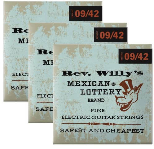 Reverend Willy's Mexican Lottery Brand Guitar Strings Electric 3 Sets 09-42