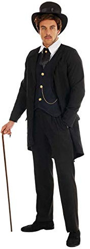 Fun Shack Herren Kostüm Viktorianisch, Frack Steampunk, Gehrock, Perfekt für Karneval und Halloween, L