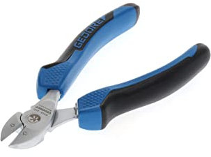 GEDORE Alicates de corte diagonal de fuerza para alambre duro/cuerda de piano de hasta 2 mm, Mango de dos componentes, Templado, Longitud 140 mm, 8316-140 JC