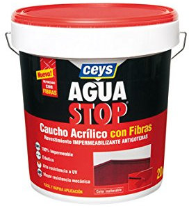 ceys CE903308 AGUASTOP Caucho Fibras Blanco 20 KG, Standard