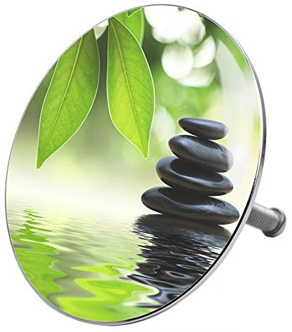 Sanilo Badewannenstöpsel Harmony, Stöpsel für die Badewannen deckt den kompletten Abflussbereich ab, universal mit Motiv