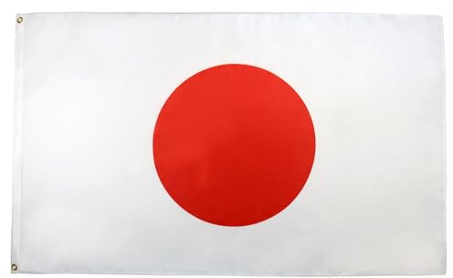 AZ FLAG - Bandera Japón - 250x150 cm - Gran Bandera Japonésa 100% Poliéster Con Ojales de Metal integrados - 300g - Colores Vivos Y Resistente A La Decoloración