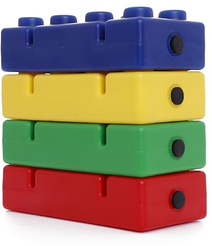 Italveneta Didattica - Mattoni Giganti Multifunzionali per Bambini, 40 Pezzi Colorati, Facili da Incastrare, Ideali per Giochi Creativi e Psicomotori, Sicuri e Lavabili, per Bambini da 3 a 14 Anni