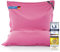 LAZY BAG Original Riesen-Sitzsack Cotton XXL 180x140cm mit 400L | hautfreundliches Baumwolle Sitzkissen 2-in-1 relaxtes Sitzen & Liegen | Perfekte Ergonomie Dank 4 Mio. EPS-Perlen | waschbarer Bezug