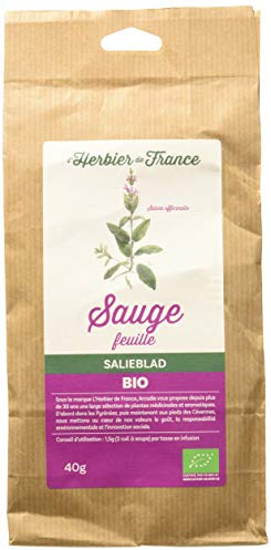 L'Herbier de France Sauge Feuilles Bio Sachet Kraft 40 g