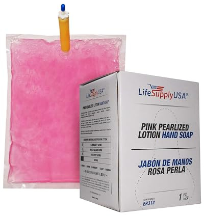 LifeSupplyUSA Pink Pearlized Liquid Lotion Hand Soap Refill – 800ml Pouch Bag for Dispenser (Single Pack)