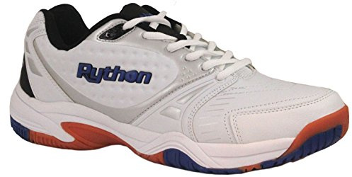 Python Men's Deluxe Indoor (Low) Racquetball Shoe (Non-Marking) 10.5 (D) US White