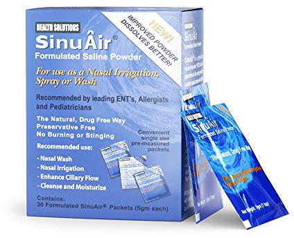 SinuAir Powdered Nasal Irrigation Solution and Moisturizer Packets