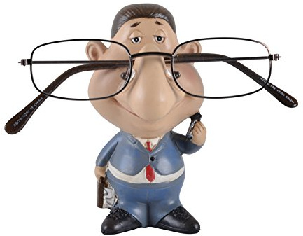 Businessman Reading Glasses Holder Figure Gift Ornament Accessory Specs Stand
