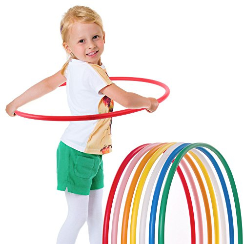 HOOPOMANIA Kinder Hula Hoop Reifen einfarbig [Ø60cm - rot] Hula Hoop Kinder ab 3 Jahre