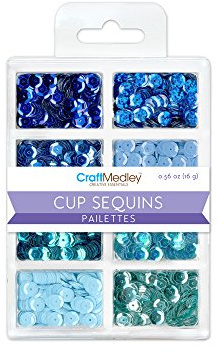 Multicraft Imports 7mm Cup Sequins Rhythm 'N Blues, 0.56-Ounce