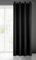 Eurofirany Rita Vorhang Gardine Glatt Schlicht Einfarbig-8 Ösen Modern Schlafzimmer Wohnzimmer Lounge Kinderzimmer 1 Stück Einzeln, Polyester, Schwarz, 140 x 250cm