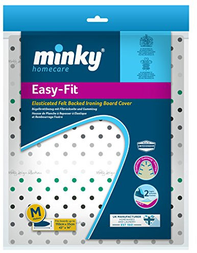 Minky PP23004003 Easy Medium Ironing Cover Fits Boards, 110 x 35 cm, Black