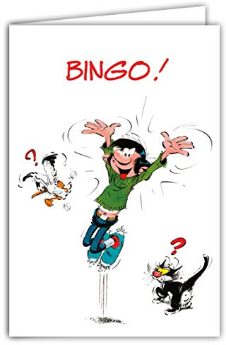 Gaston Lagaffe GLCT-0102 Carte d'anniversaire avec Motif Un an de plus Chat