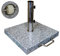 DIES&DAS 1 Stück Granitschirmständer 30 kg eckig mit 2 Rollen Edelstahl Adapter Sonnenschirmständer Granit Ständer für Schirmmasten von 28-50 mm