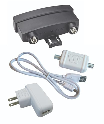 Winegard LNA-200 Boost XT HDTV Preamplifier, TV Antenna Amplifier Signal Booster, HD Digital VHF UHF Amplifier,Black