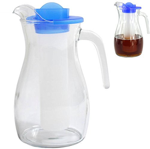 Brocca caraffa da Tavolo Venezia in Vetro 1,5 Lt. con Manico e Tappo