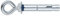 INDEX Fixing Systems CH-AR - Pack de 10 anclajes antigiro para cargas altas, de argolla (recubrimiento cincado, M6 x 45 mm, diámetro de 8 mm)