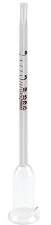 Lantelme Glas Vinometer 0 bis 25 Vol% Alkoholmeter zur präzisen Messung des Alkoholgehalts | In Obstwein Fruchtwein Bier Wein | Ideal für Hobby Winzer und Herstellung eigener Getränke