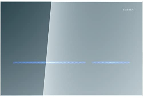 Geberit, Placca di azionamento con sistema elettronico automatico senza contatto Sigma 80 116.092.SM.1, per risciacquo a 2 quantità, a rete, a specchio 116092SM1