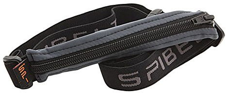 SPIbelt Original-löparbälte för kvinnor och män, telefonhållare, expanderbar, ficka, justerbar midja, telefonhållare för löpning, midjeväska, antracit/svart dragkedja