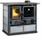 La Nordica Cocina a leña Rosa DX piedra natural Potencia térmica nominal 6.5 KW 185 M3 calefactables Color Piedra