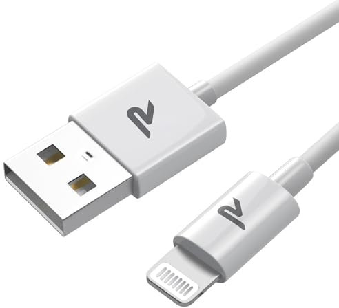 RAMPOW Cargador iPhone 2M Cable Lightning - [Apple MFi Certificado] - con C89 Cable iPhone para iPhone 12/11/11 Pro/X/XS/XR/8/8 Plus/7/7 Plus/6s/6s Plus/6/6 Plus/SE/5s/5/iPad/iPod y más - Blanco
