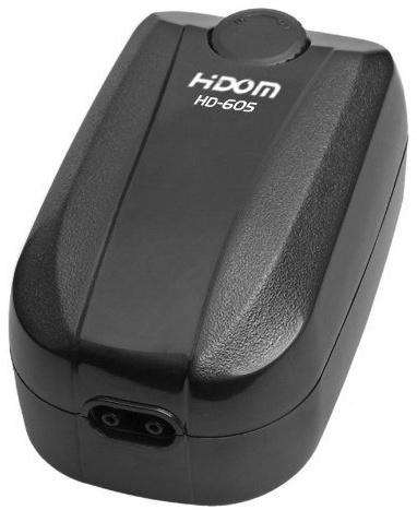 Hidom High Efficiency Quiet Aquarium Adjustable Air Pump - Twin Outlet Multi Speed 6 LPM,Black