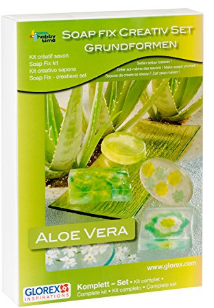 Glorex 6 1600 716 – SoapFix Creativset tvål med aloe vera, bastrull tvålgjutning