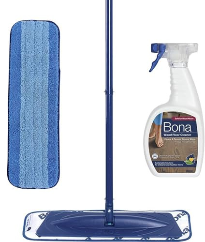 Bona - Kit Nettoyage Sol Pour Parquets - Balai Microfibre + 1000 ml Nettoyant Pour Parquets + 1 Pad en Microfibre
