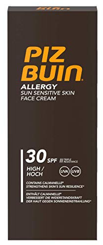 Piz Buin Allergy - Crema per il viso per pelli sensibili al sole, SPF 30, 50 ml