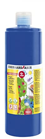 Eberhard Faber 578943 - Fingerfarbe EFA Color, kobaltblau, 750 ml, schnelltrocknend und auswaschbar