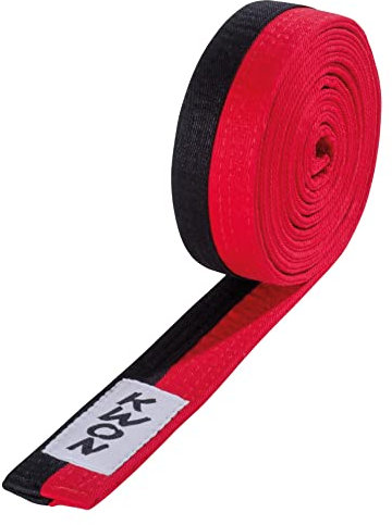 Budo-Gürtel 2-farbig (schwarz/rot (Poom), 260)