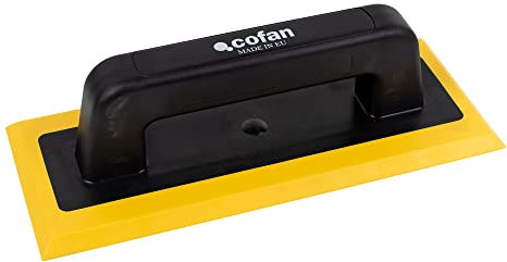 Cofan Fratás de Goma Rígida | Medida 250 x 110 mm | Mango Fabricado en Fibra de Vidrio