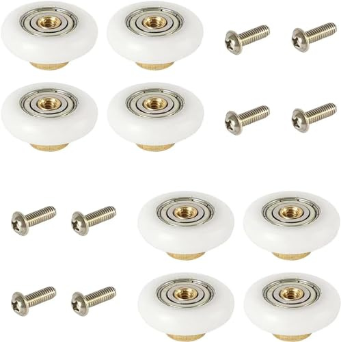8 x ersättande duschdörrrullar/löpare/hjul 19 mm diameter CY-103 (rulldiameter 19 mm)