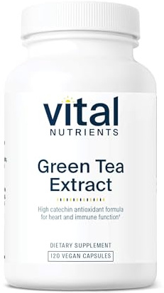 Vital Nutrients Green Tea Extract 550mg - Potent Antioxidant for Heart & Immune Health* - Polyphenols Supplement with EGCG - Gluten, Dairy, Soy Free - Non-GMO - 120 Capsules