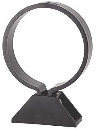 POLYPIPE RR152 schwarz Rohrclip und Rückenplatte für 68 mm Fallrohr rund (2 Stück)