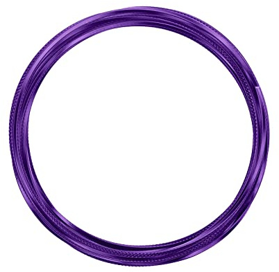 Vaessen Creative Basteldraht und Schmuckdraht 5 m x 2,8 mm x 0,5 mm Violett (Lilac) – Dreieckig Geprägt - Flexibler Draht zum Basteln für Blumenkranz, Scmuckherstellung und Modellbau
