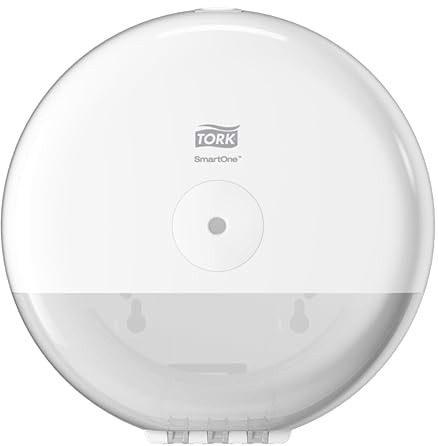 Tork SmartOne Mini Toilet Paper Roll Wall Mounted Dispenser White T9, Elevation Range, 681000