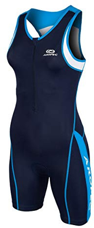 Aropec - Muta da Triathlon Donna, Colore: Nero e Rosa, Blu (Navy/Turquoise), XL