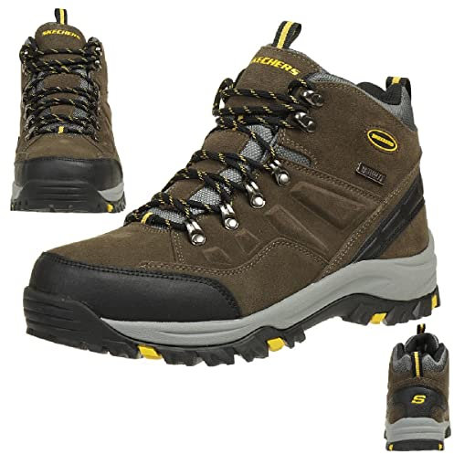 Skechers Herren Relment Pelmo Stiefel, Khaki Suede, 41 EU