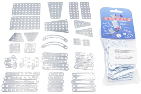 Eitech-C102 Eitech - Juego de construcción (2042577), Multicolor, Supplements Sets-Piezas Planas y Placas de Metal, 2-9 Agujeros (C102)