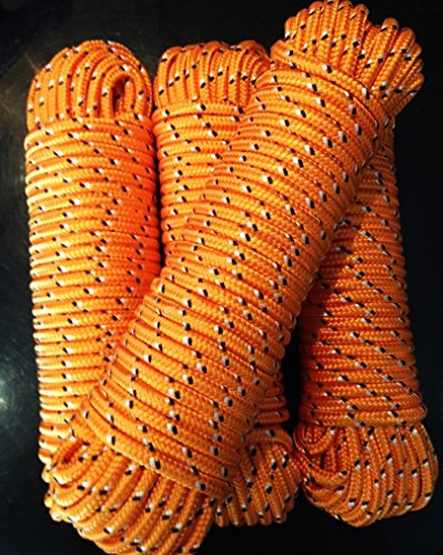 Oranges Reep 4 - 16 mm,Kordel,Reep,Spannseil,Rope,Tauwerk,Seile,Expanderseil,Planenseil,Schnüre,Reep,Kunststoffseil, Tauziehen,Bänder,Schleppseil,PP-Seil, Schleppleine,Vielzweckseil,Bootsseil,Seil,Leine,Reepschnur (12 mm)