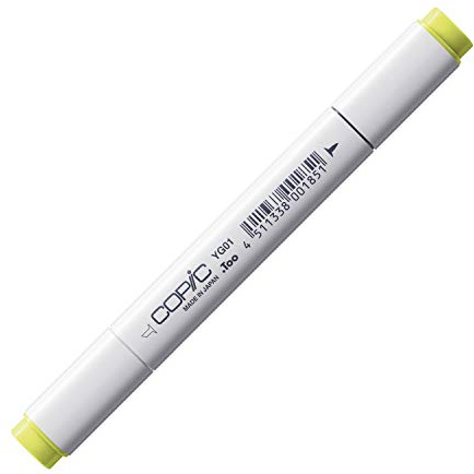 COPIC Classic Marker Typ YG - 01, Green Bice, professioneller Layoutmarker, mit einer breiten und einer feinen Spitze
