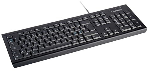 Kensington- wired keyboard for PC, Laptop, Desktop, Computer, notebook. USB Keyboard compatible with Dell, Acer, HP, Samsung and more, with UK layout - Black (1500109)